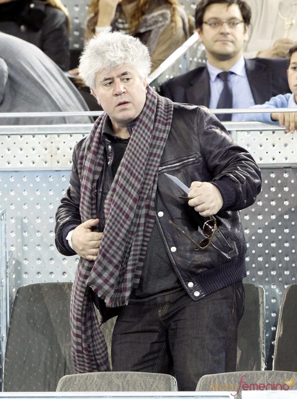 Pedro Almodóvar en el partido de la Fundación Rafa Nadal