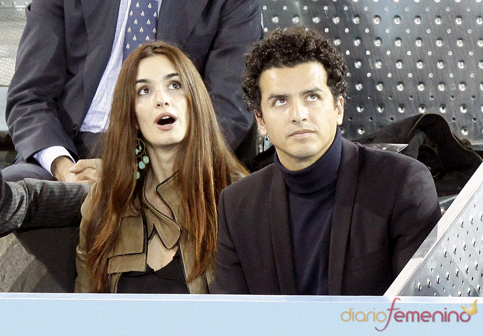 Paz Vega y Orson Salazar en el partido de la Fundación Rafa Nadal