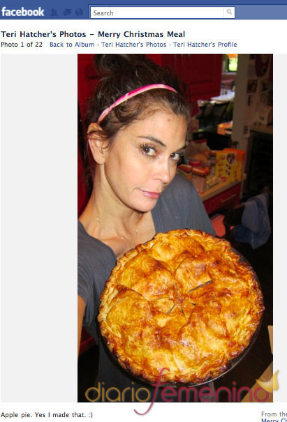 Teri Hatcher cocina en Navidad
