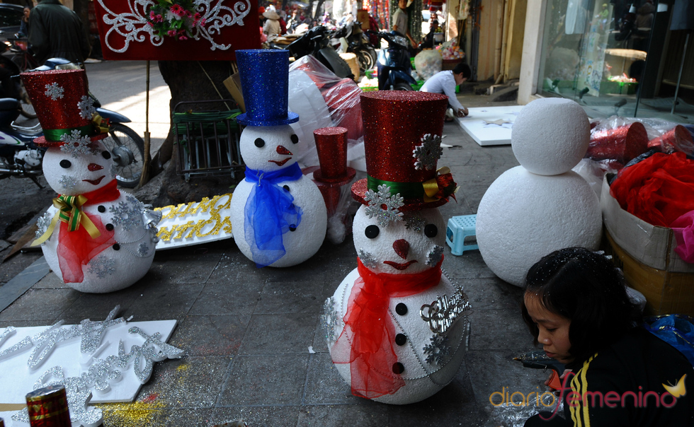 Muñecos de nieve en Hanoi