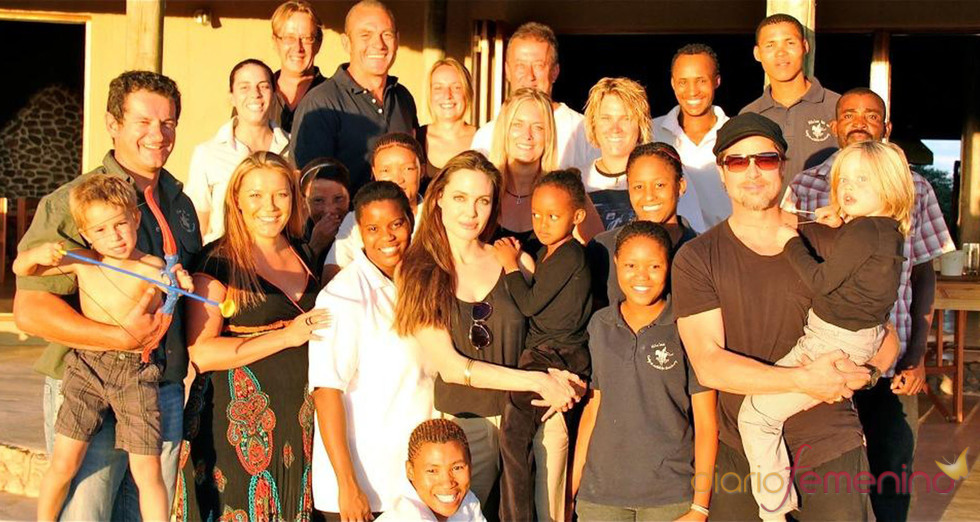 Brad Pitt y Angelina Jolie, Navidad en Namibia