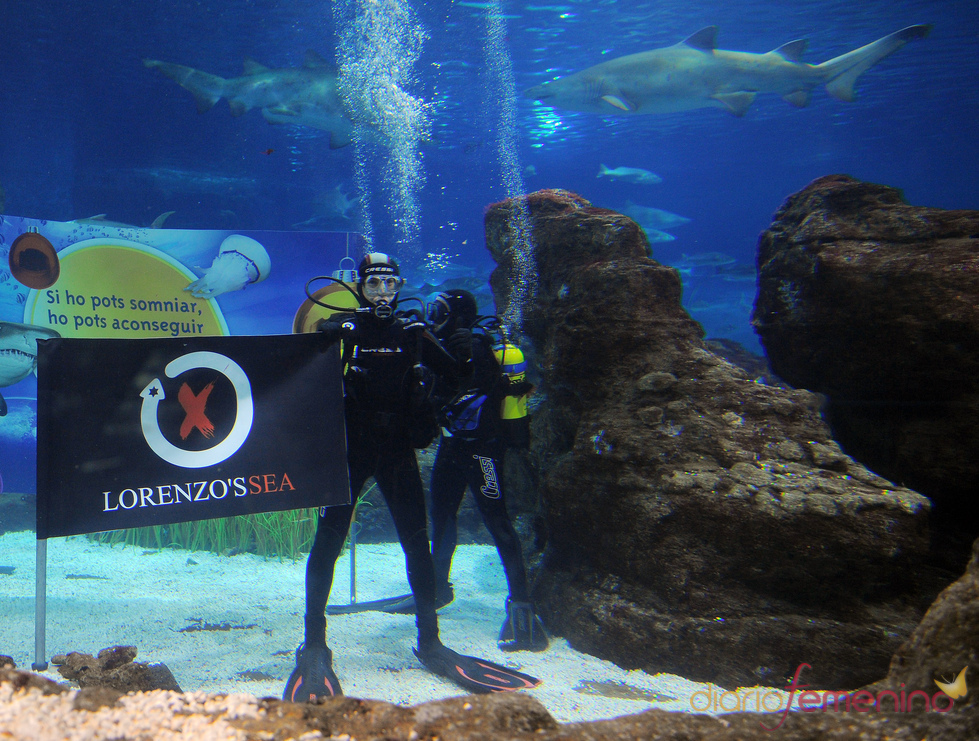 Jorge Lorenzo visita el Acuario de Barcelona