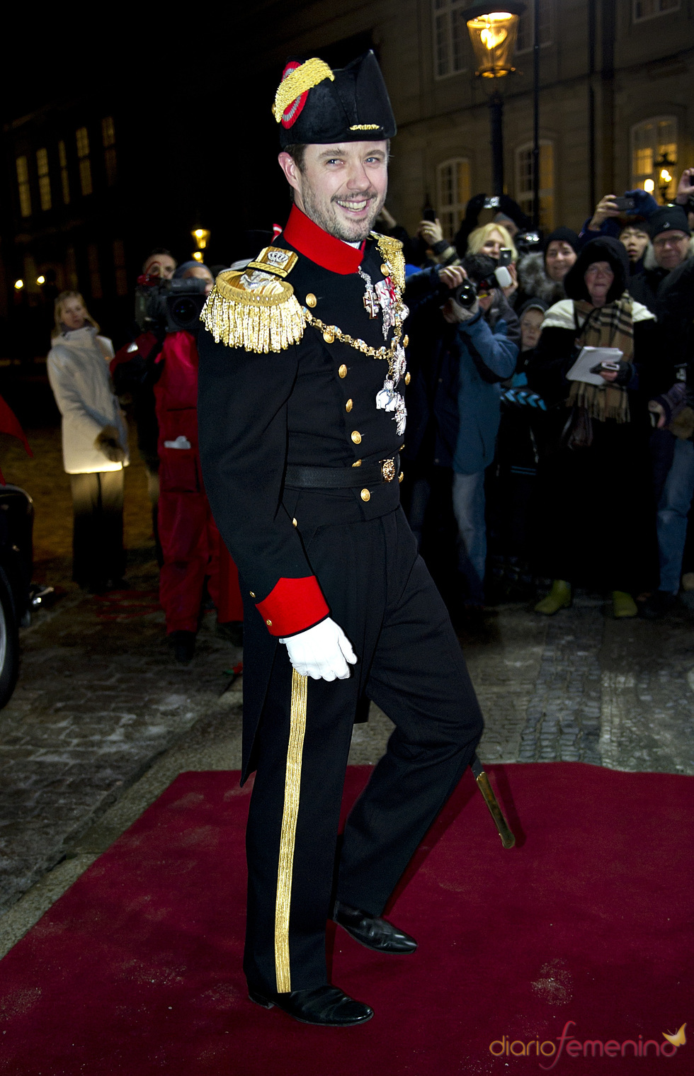 Federico de Dinamarca en la cena de gala de Año Nuevo