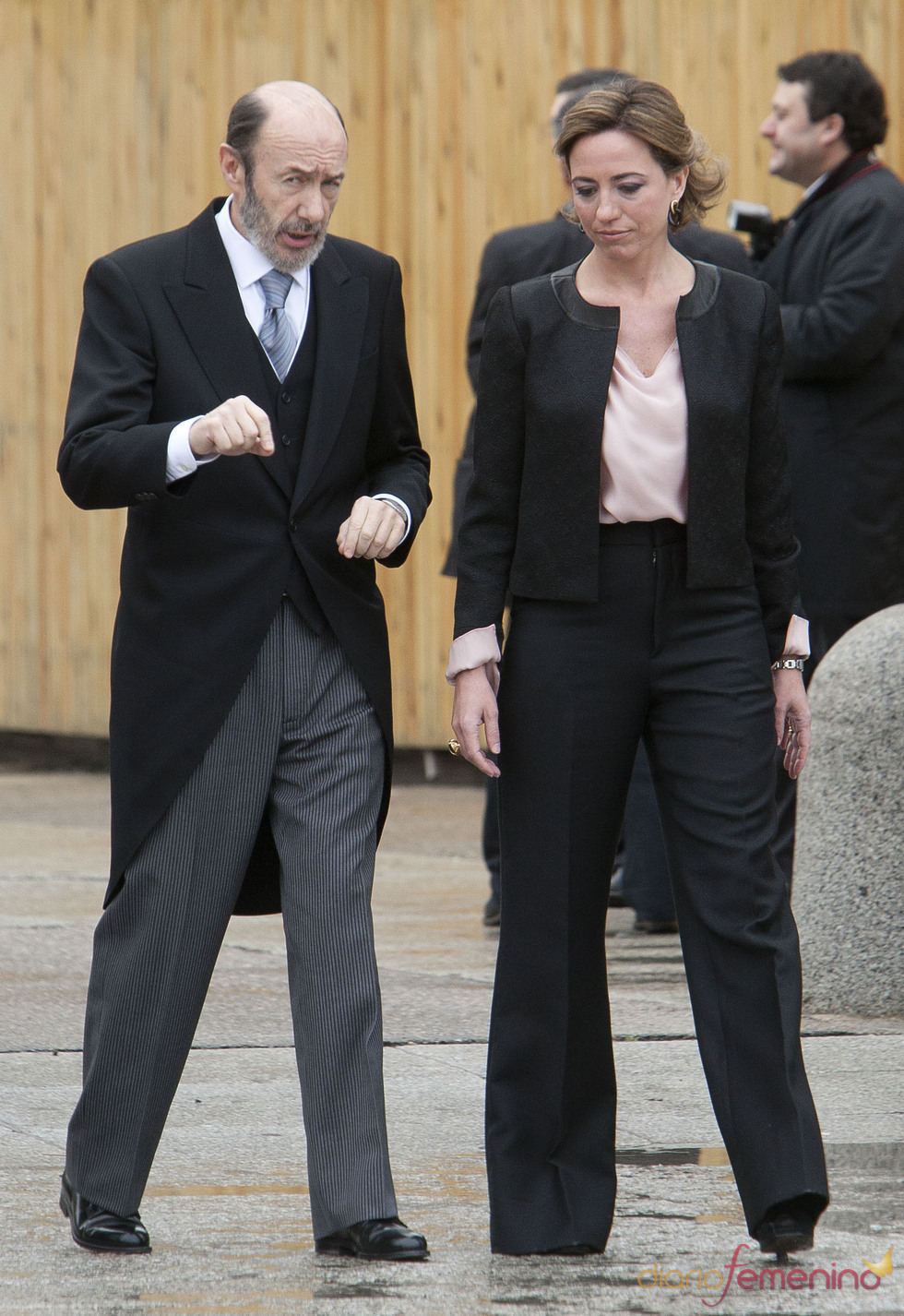 Carme Chacón y Alfredo Pérez Rubalcaba en la Pascua Militar
