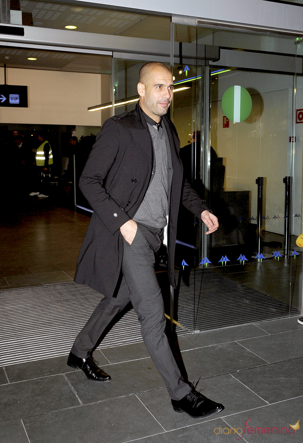 Pep Guardiola a su llegada a Barcelona