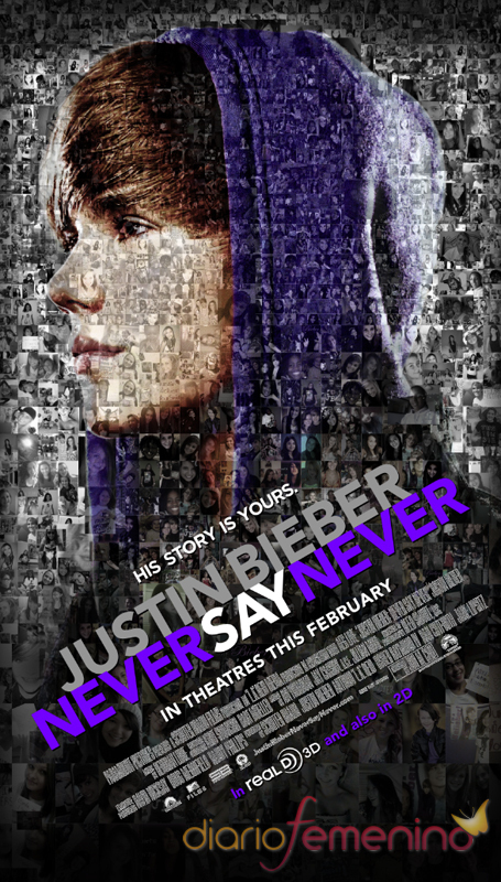 Nuevo póster de la película de Justin Bieber 'Never say never'
