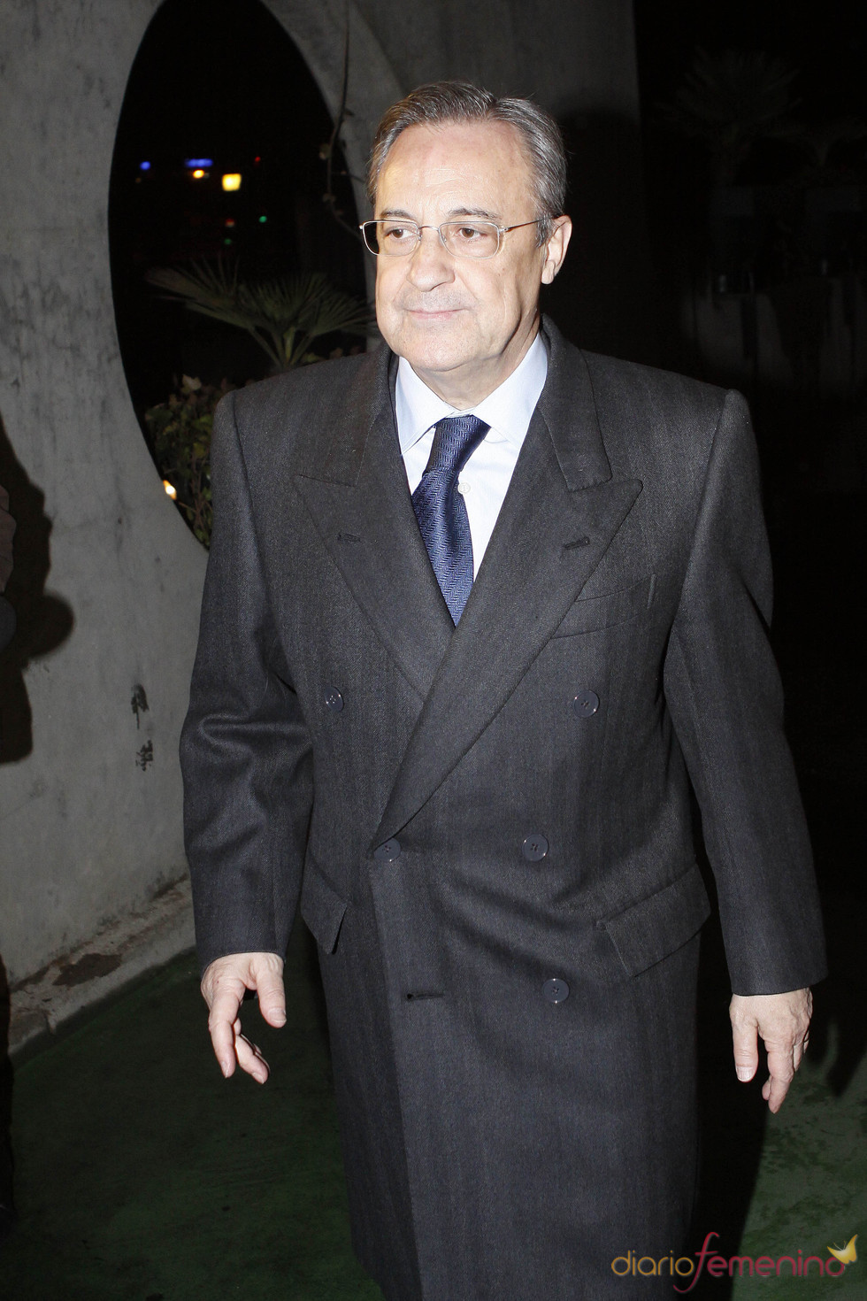 Florentino Pérez en la capilla ardiente de Juanito Navarro