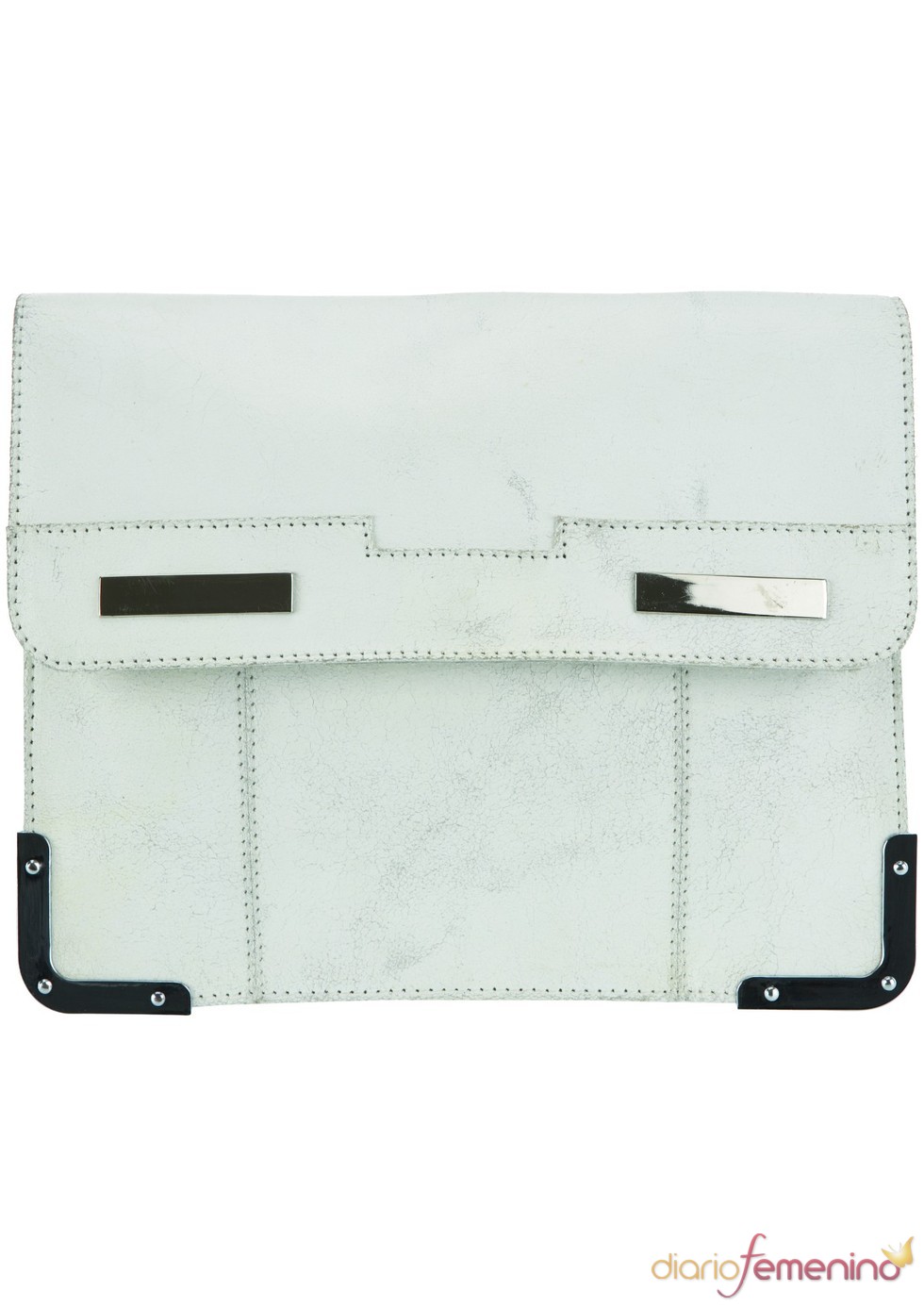 Cartera blanca de mano de TopShop, 76 euros