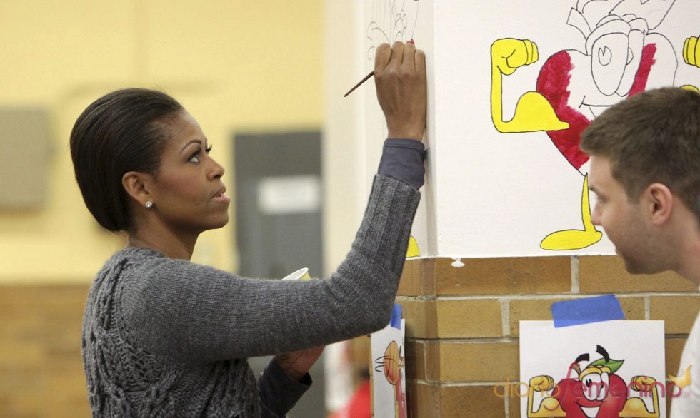 Michelle Obama festeja su 47 cumpleaños en un acto solidario