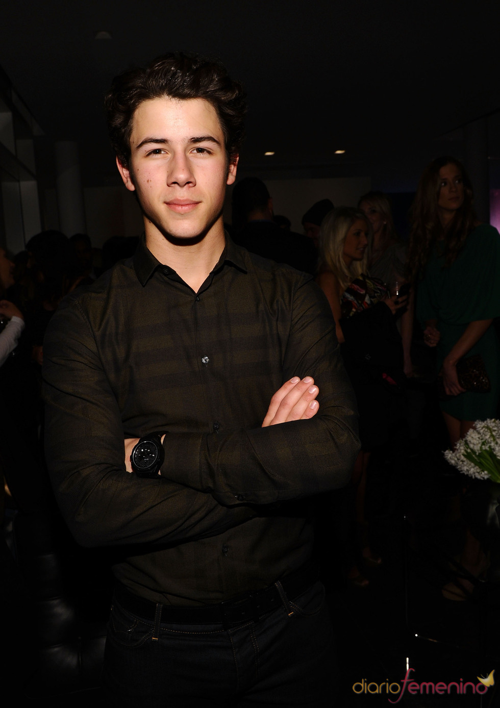 Nick Jonas en una de las fiestas previas al final de la Super Bowl 2011