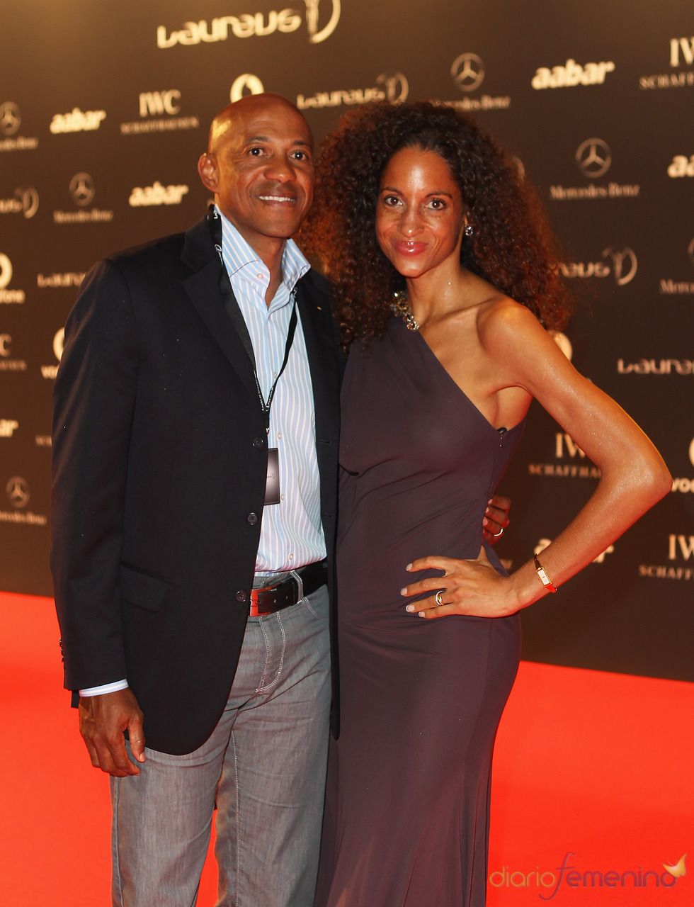 El ex atleta namibio Frankie Fredericks en la Laureus Welcome Party