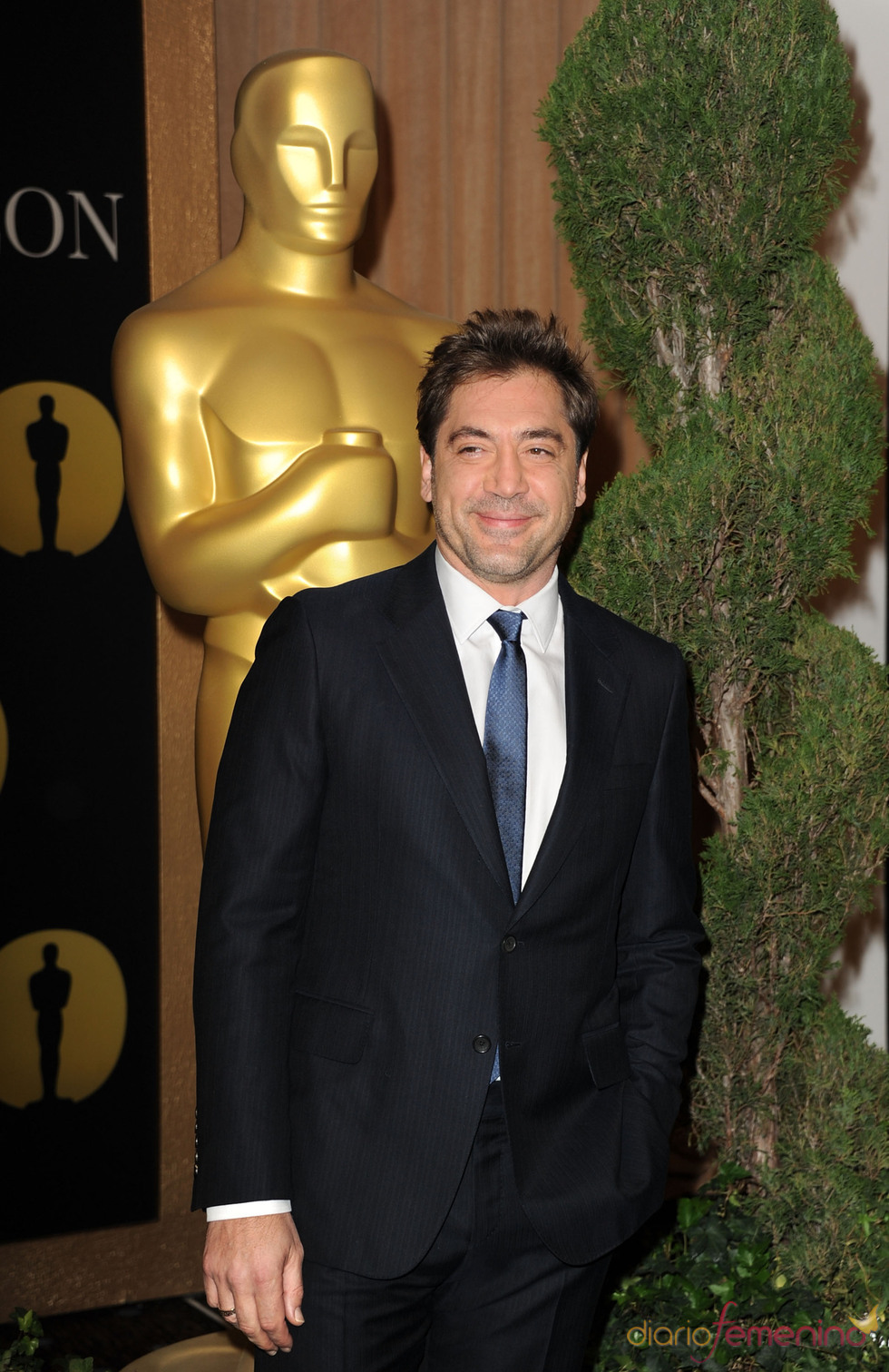 Javier Bardem en el almuerzo de los nominados a los Oscar 2011