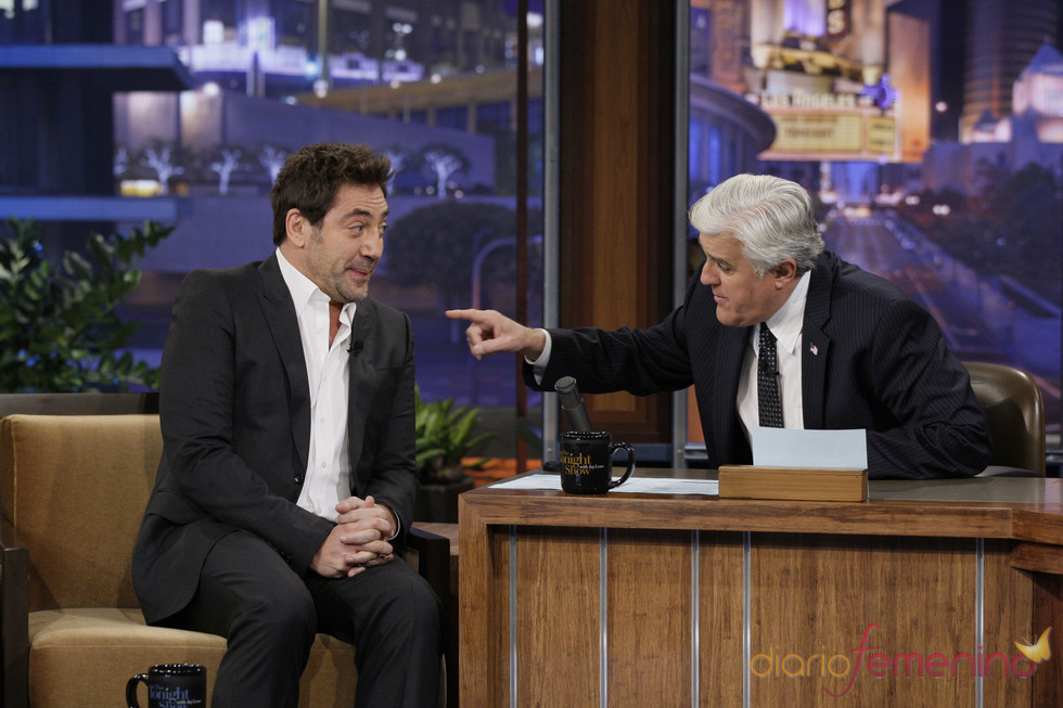 Javier Bardem en el programa de Jay Leno