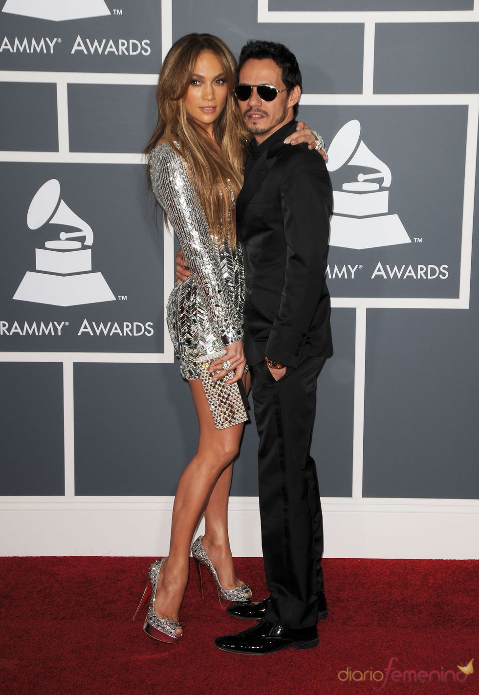 Jennifer Lopez y Marc Anthony en los Grammy 2011