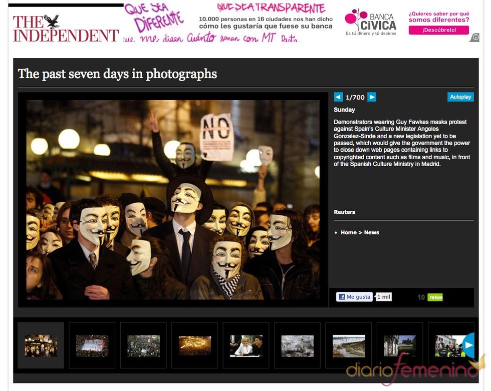 Prensa internacional destaca la protesta contra la Ley Sinde en los Goya 2011