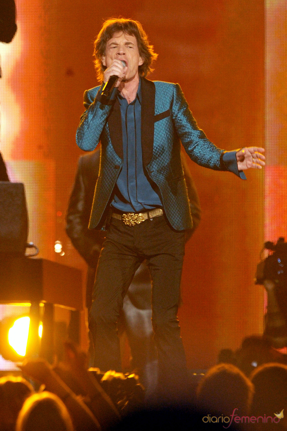 Mick Jagger cantando en los Grammy 2011