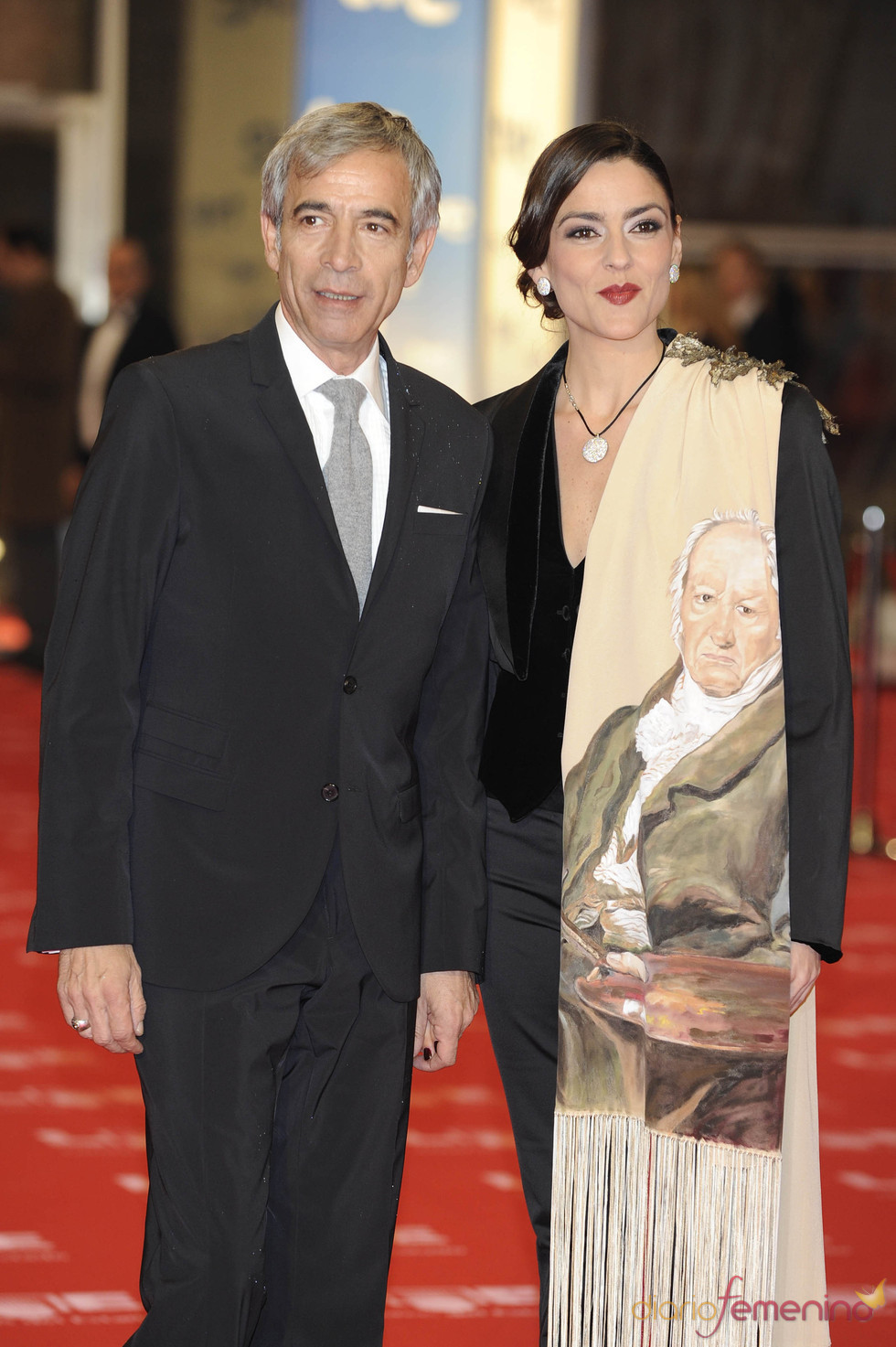 Imanol Arias y la diseñadora Irene Meritxell