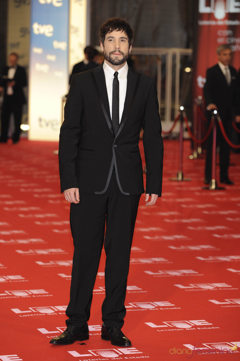 Unax Ugalde en la alfombra roja de los Goya 2011
