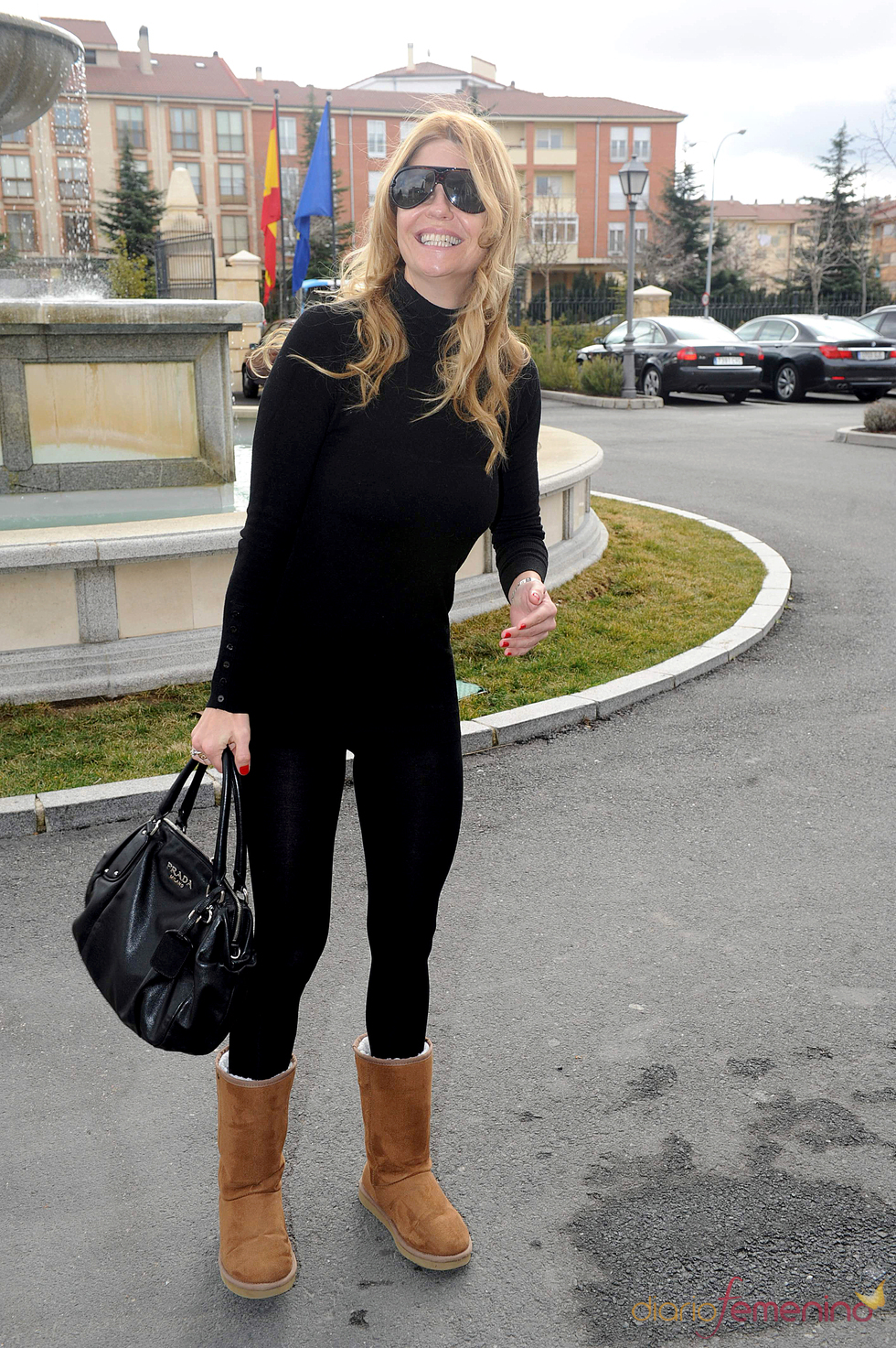 Makoke a su llegada a la boda de Toñi Salazar y Roberto Liaño