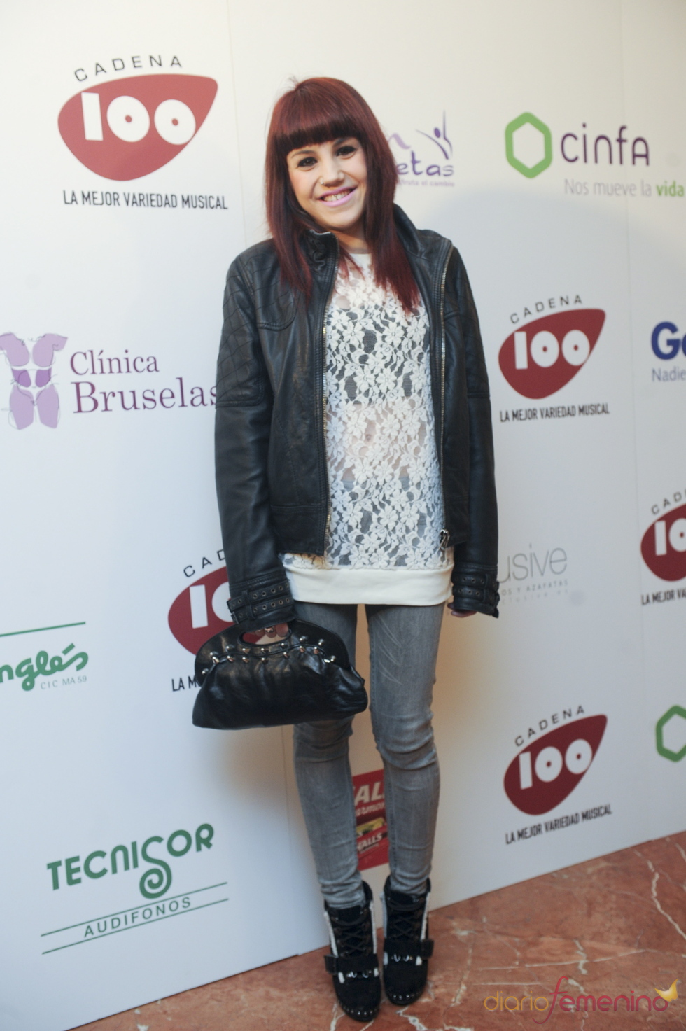 Angy en los Premios Pie Derecho de Cadena 100