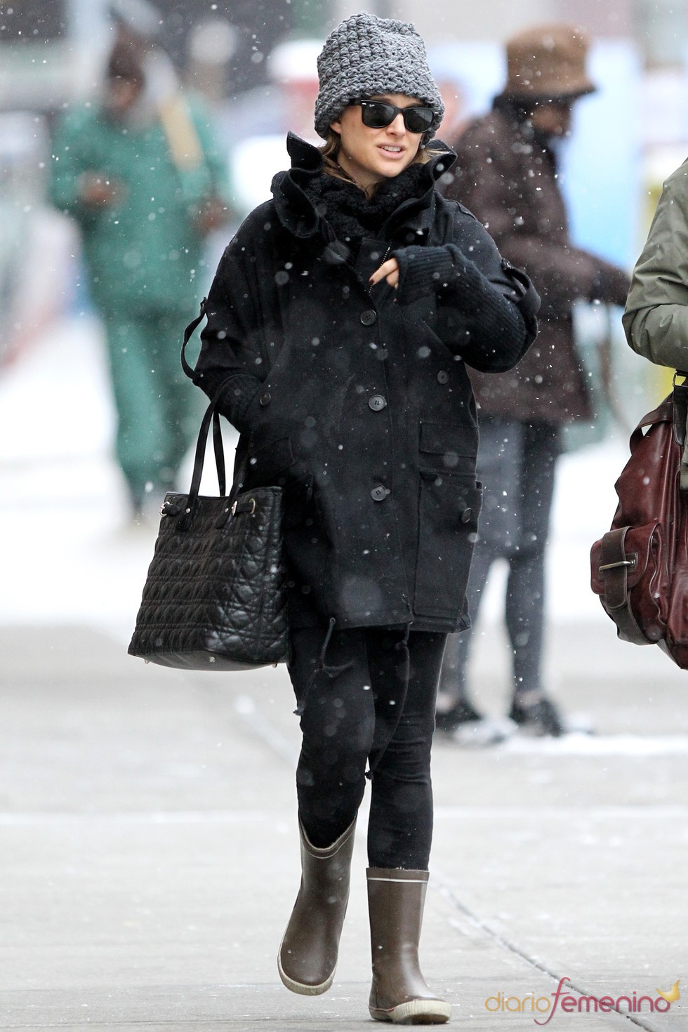 Natalie Portman preparada para el frío