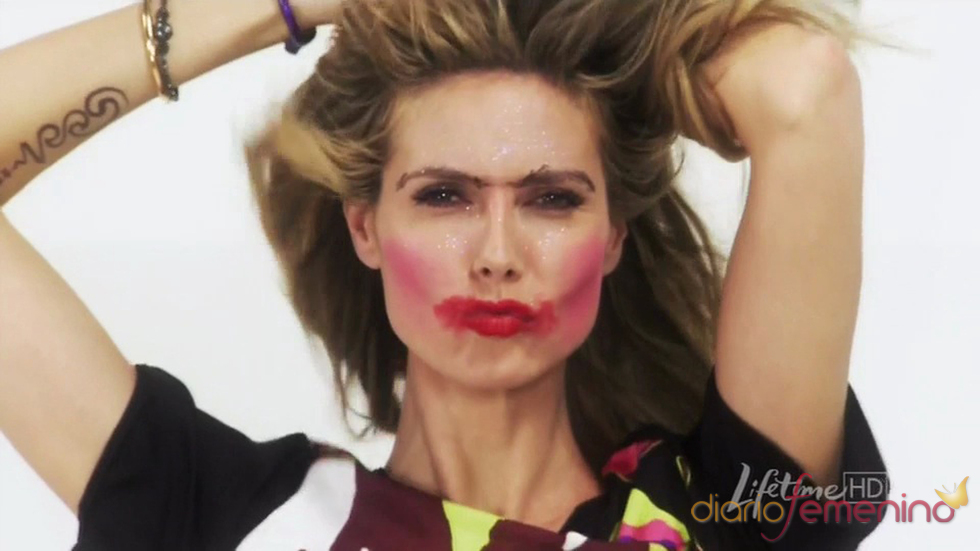 Heidi Klum, maquillada por un niño de siete años