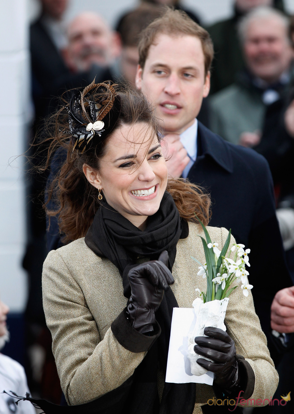 Kate Middleton y el Príncipe Guillermo en un acto