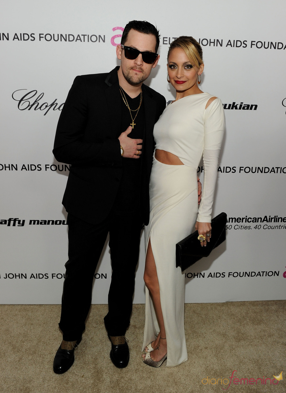 Nicole Richie y Joel Madden en la Gala de Elton John