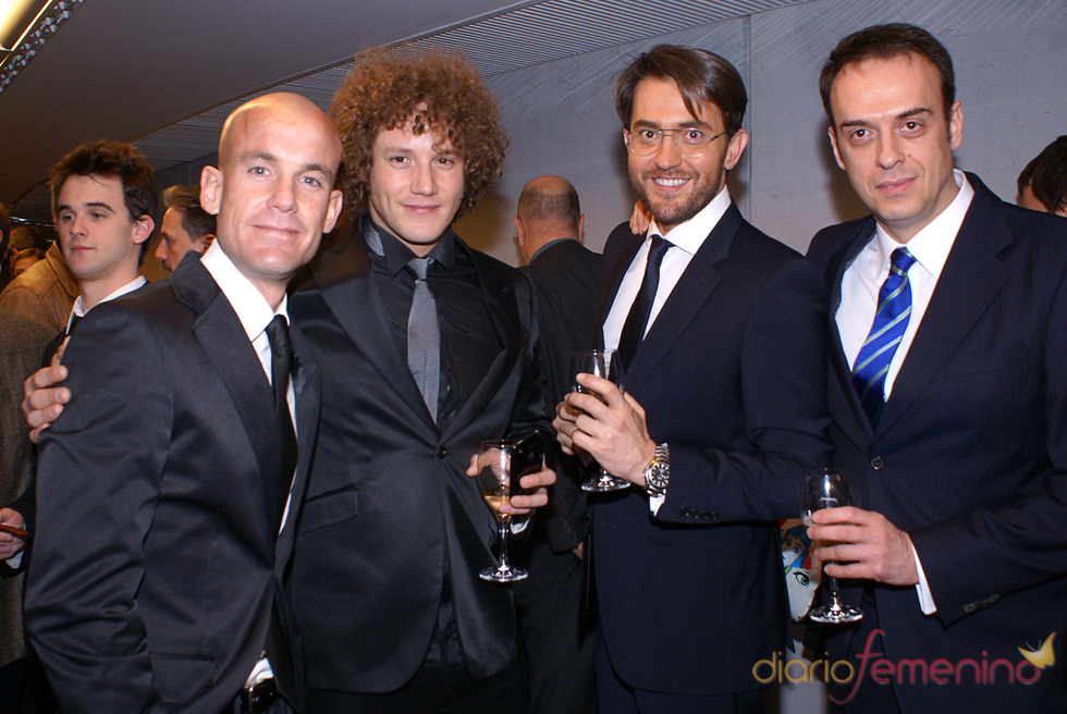 Ramón Fuentes, Daniel Diges y Maxim Huerta en el cóctel de los Premios TP