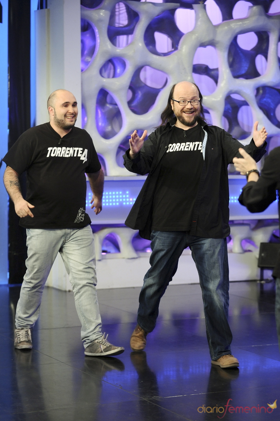 Santiago Segura y Paquirrín a su llegada a 'El hormiguero'