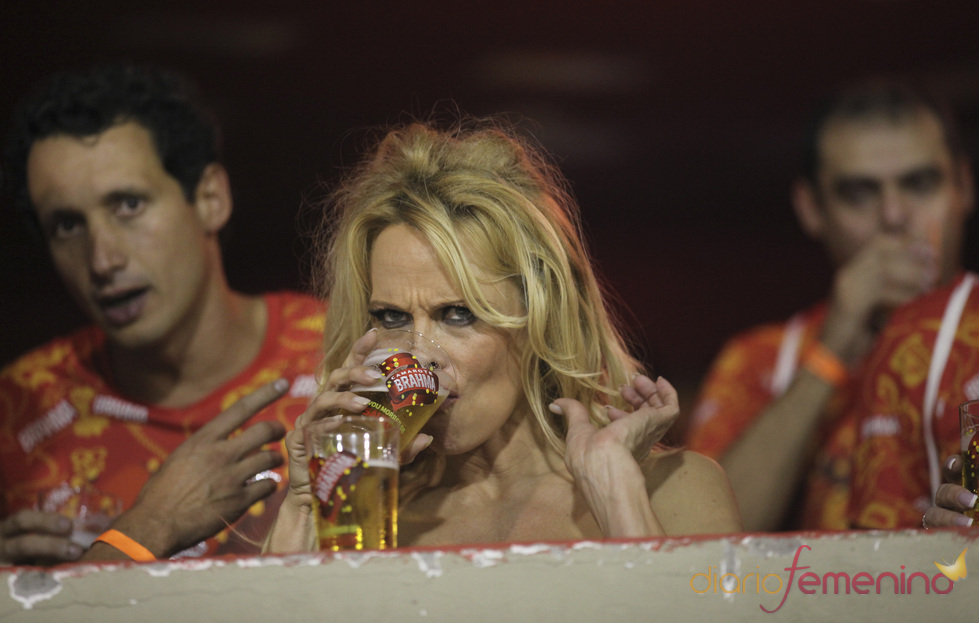Pamela Anderson en los Carnavales de Río de Janeiro