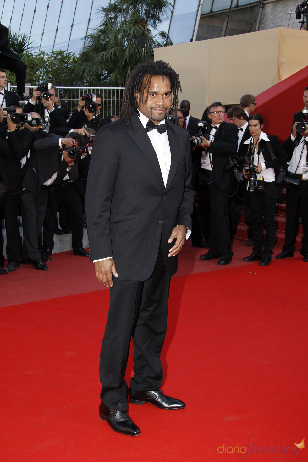 El ex jugador del Real Madrid, Christian Karembeu, en la presentación de 'Biutiful'