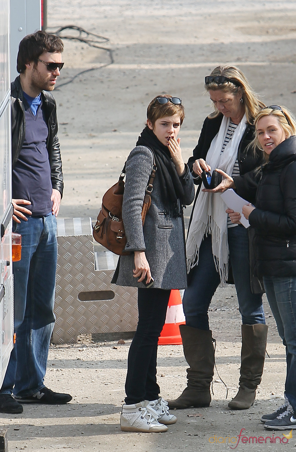 Emma Watson enssaya para el anuncio de Lancome