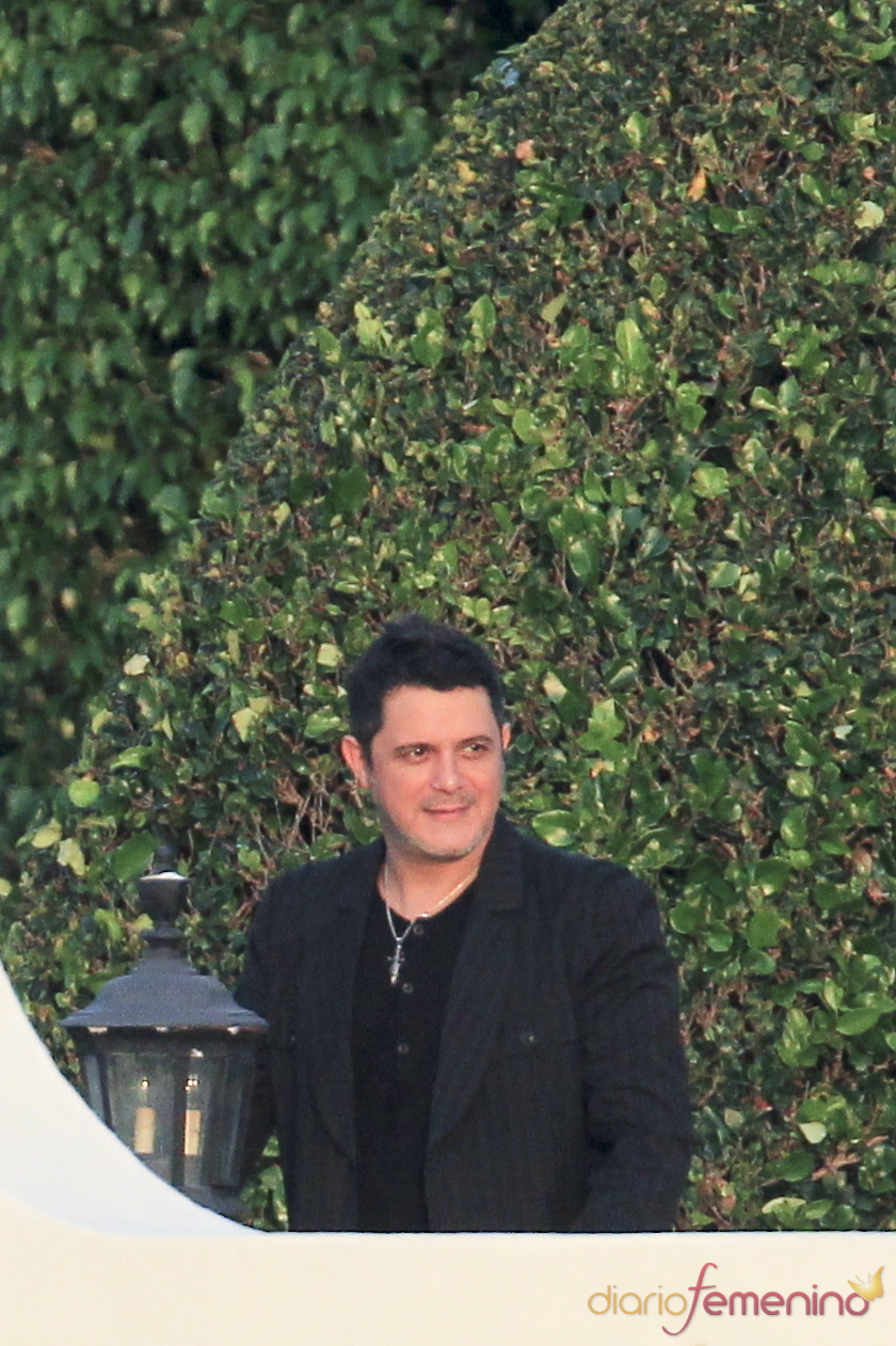 Alejandro Sanz en el bautizo de la hija de David Bisbal