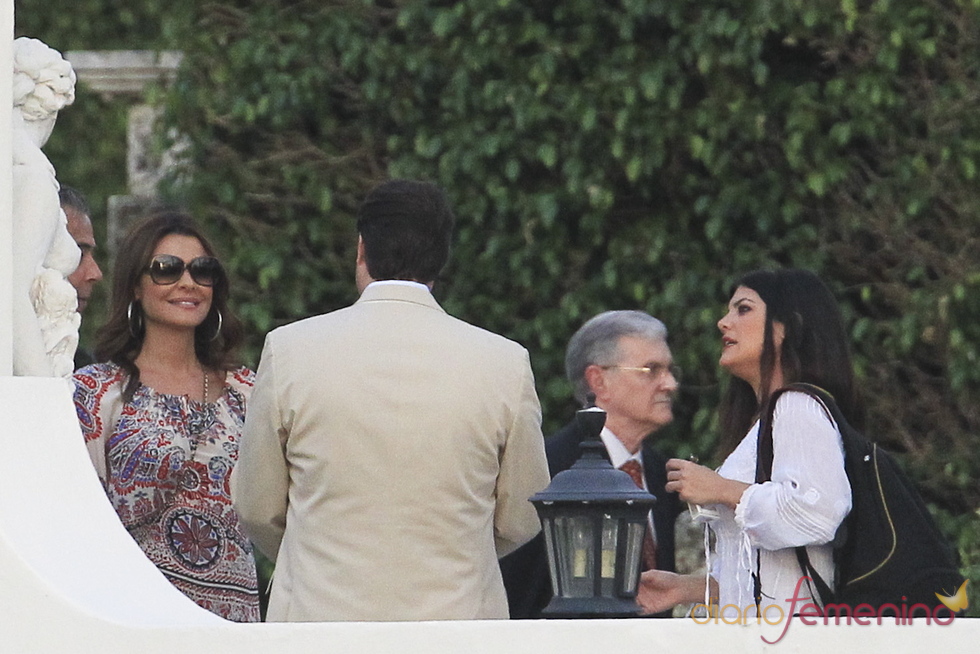 María José Suárez en el bautizo de la hija de David Bisbal