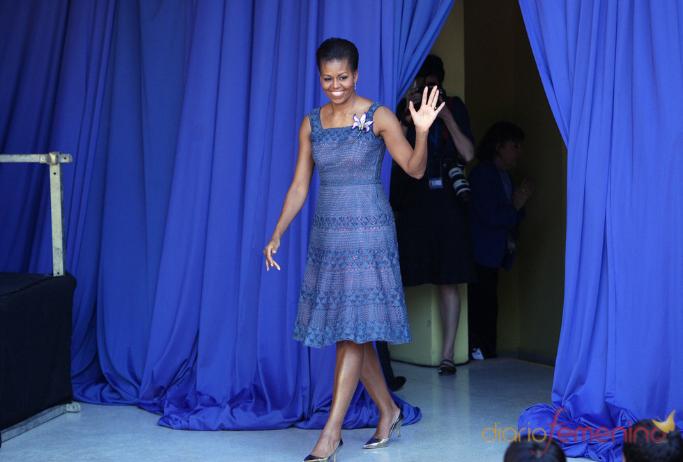 Michelle Obama llega a Santiago de Chile para dar un discurso