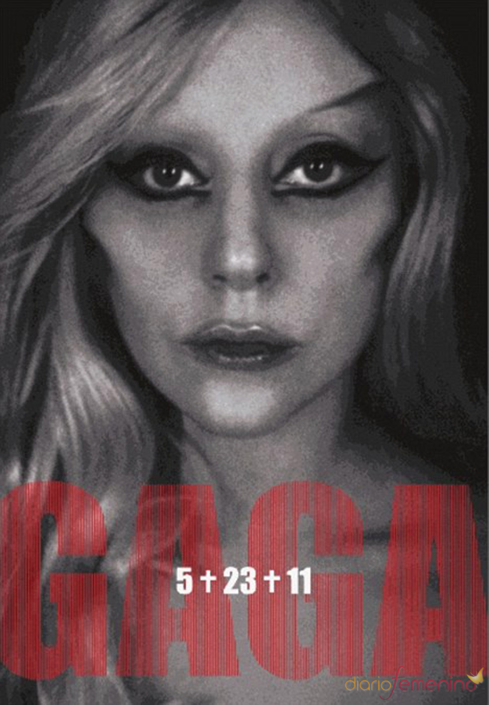 Una foto de Lady Gaga promocionando 'Born this way'