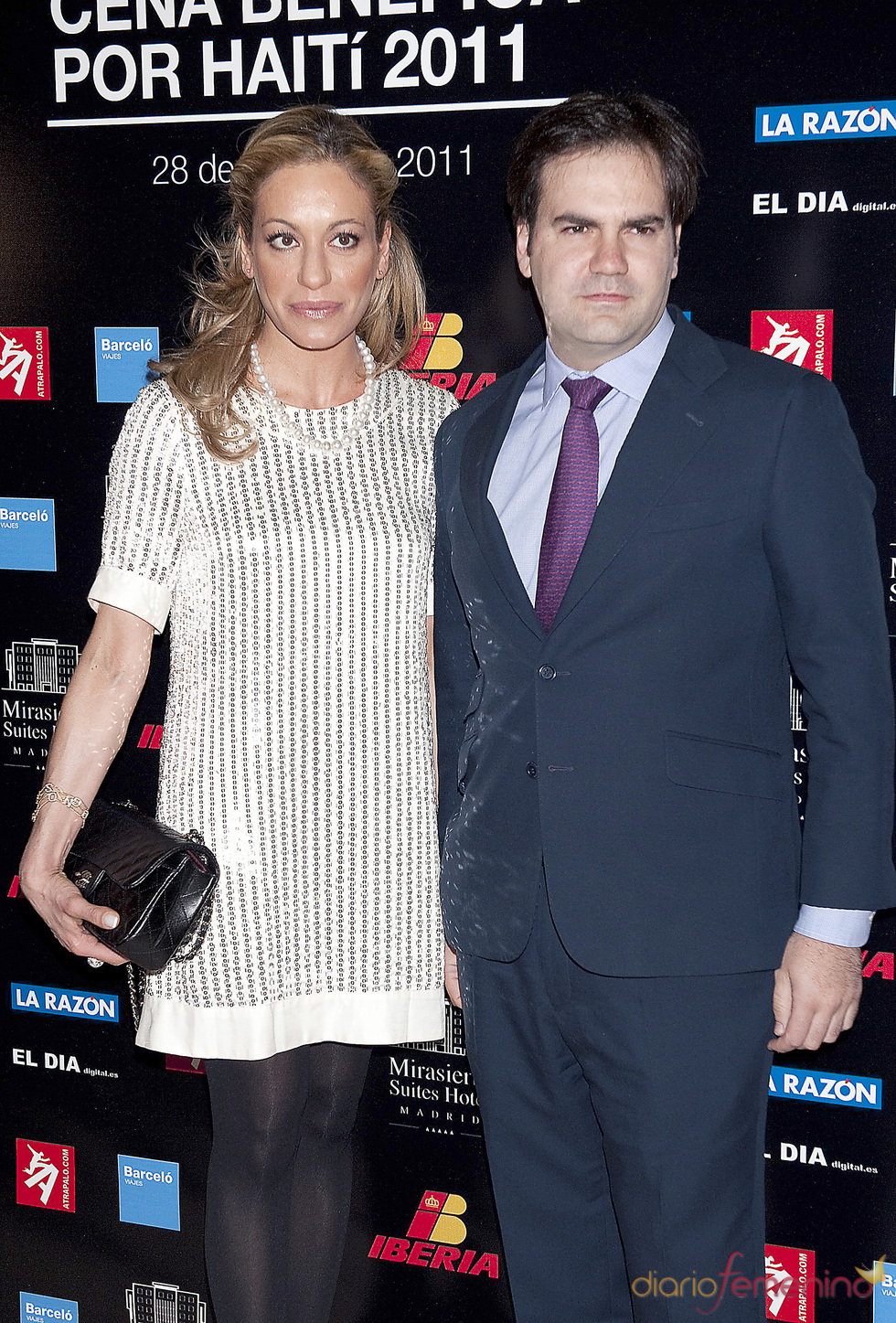 Gema Ruiz y su novio en la cena benéfica por Haití 2011