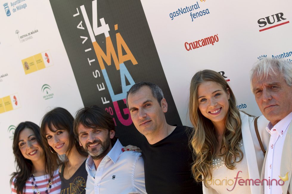 David Marqués y el reparto de la película 'En fuera de juego'