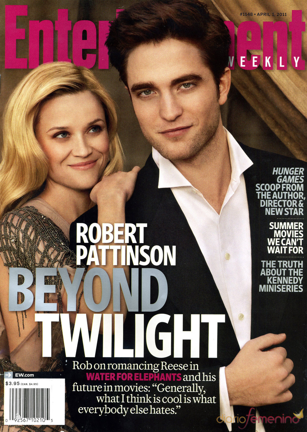 Robert Pattinson y Reese Witherspoon en la portada de 'Entertaiment Weekly'&#8232;&#8232;