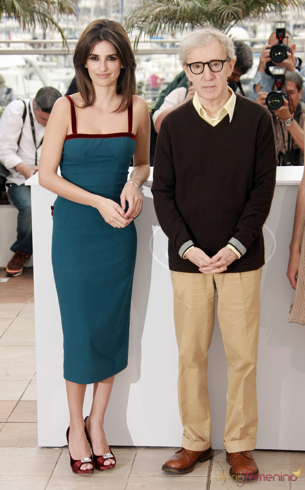 Penélope Cruz y Woody Allen en el Festival de Cannes de 2008