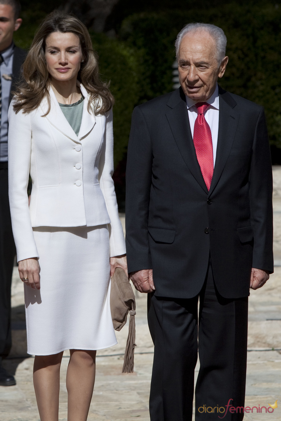 La Princesa Letizia con Simon Peres en su visita a Israel