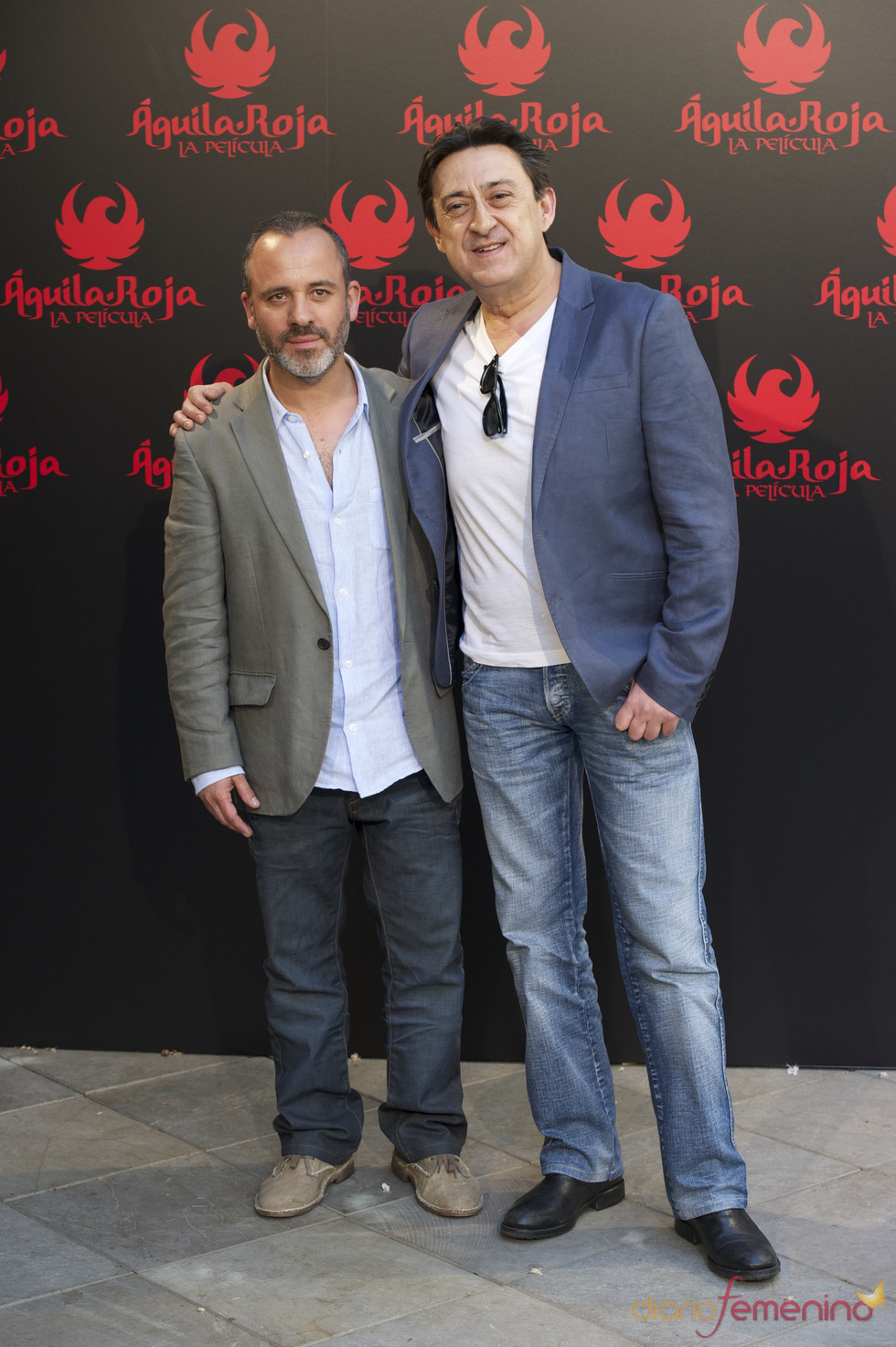 Mariano Peña y Javier Gutierrez en la presentación de 'Águila Roja, la película'