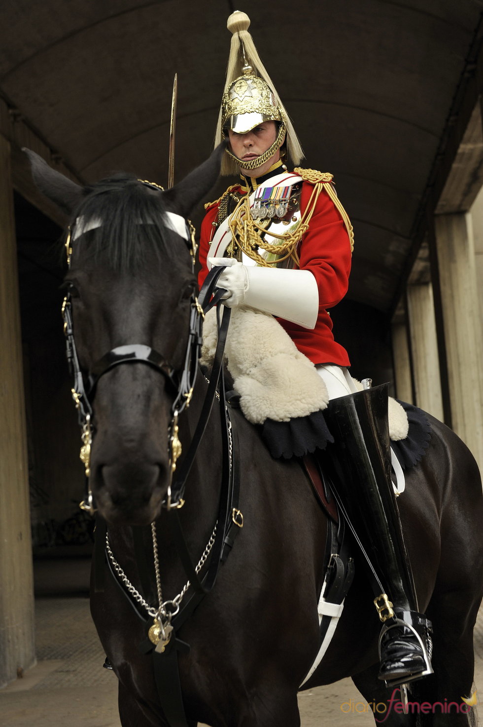 Uno de los soldados del desfile de bodas del príncipe Guillermo y Kate Middleton