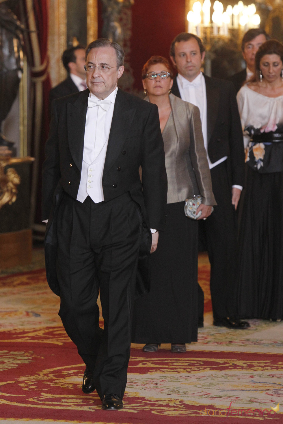 Florentino Pérez en la cena de gala ofrecida en honor al emir de Qatar