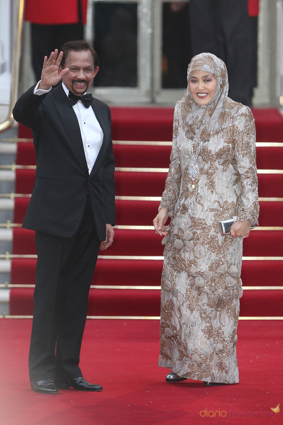 El Sultán De Brunei Hassanal Bolkiah Y Su Esposa En La Cena Pre Boda Real 1089