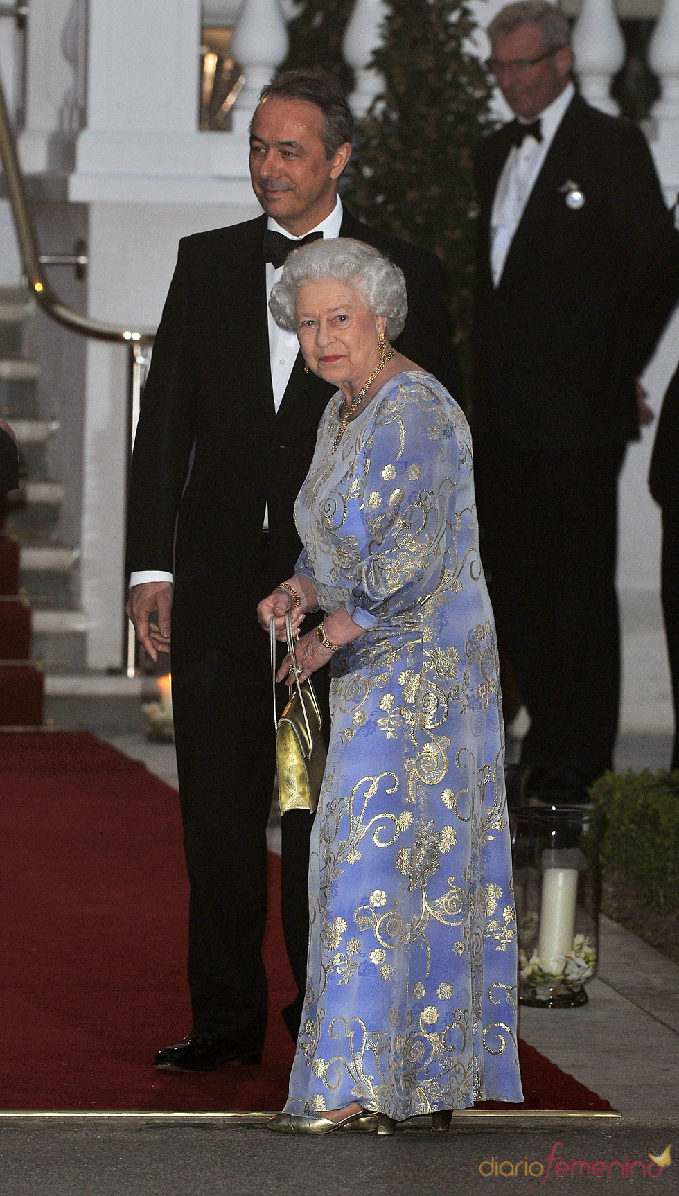 La Reina Isabel II de Inglaterra en la cena pre-boda real de Inglaterra