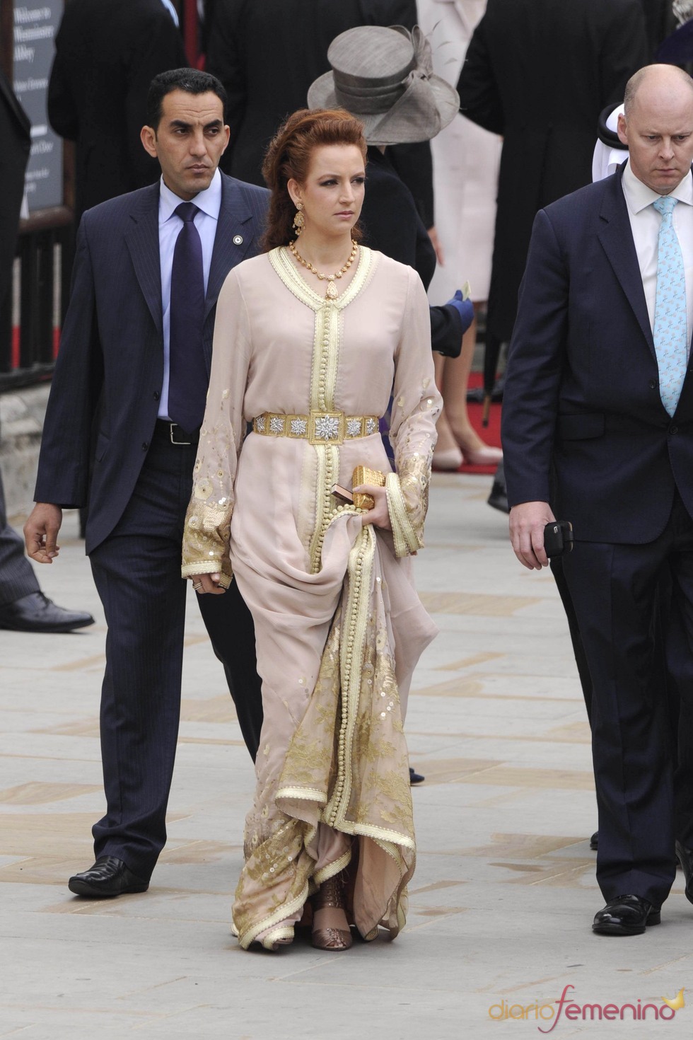 La Princesa Lala Salma de Marruecos a la salida de la Abadía de Westminster