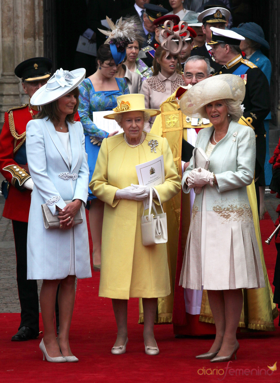 Carole Middleton, la Reina Isabel II de Inglaterra y Camilla Parker Bowles
