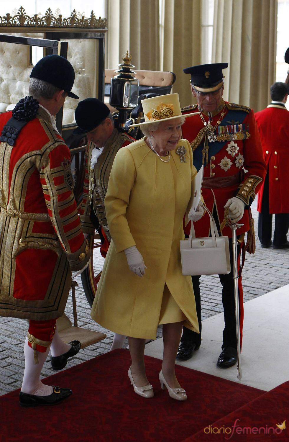 La Reina Isabel II en la Boda Real de Inglaterra